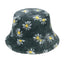 Floral Polyester Bucket Hat with Contrast Details