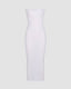 Ribbed Maxi Dress with Strapless Neckline