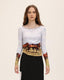Printed Polyester Top with Long Sleeves