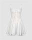 Polyester Flared Corset-Style Dress
