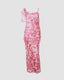 Floral Stretch-Blend Maxi Dress with Polyester Fabric