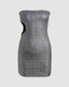 Glitter Strapless Dress with Cutout Details