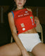 Sporty Polyester Tank Top with Lettering