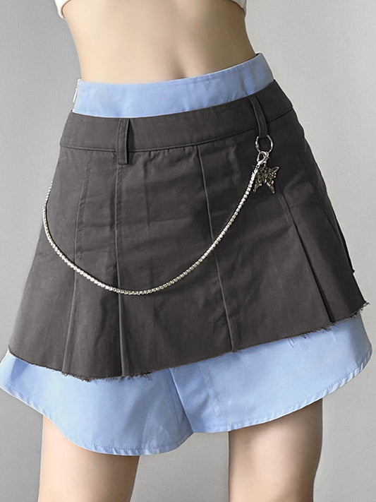 A-line Skirt with Simple Stitching