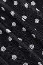Polka-Dot Lace Maxi Dress with Ruching