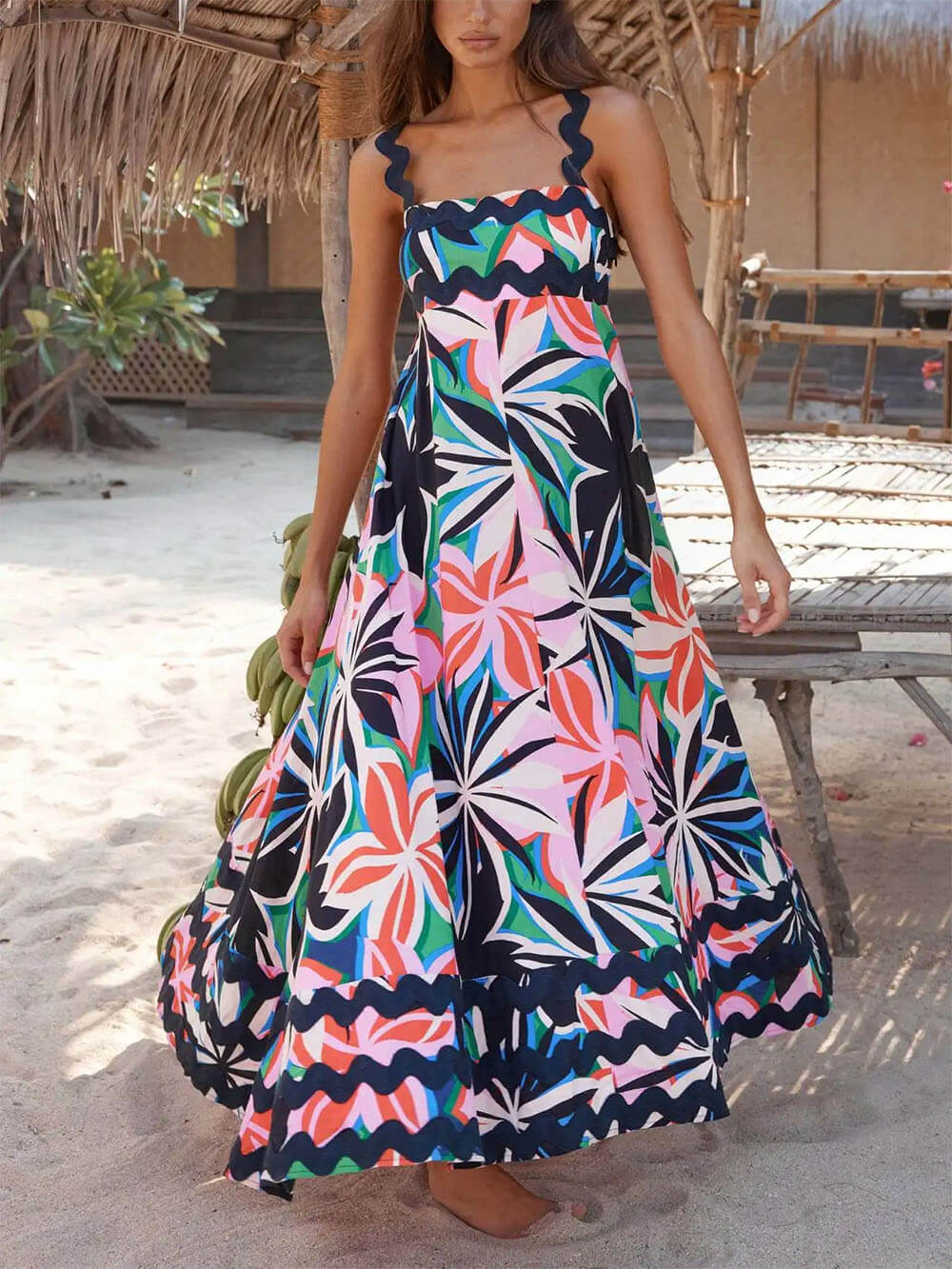 Cami Maxi Dress with Print Details