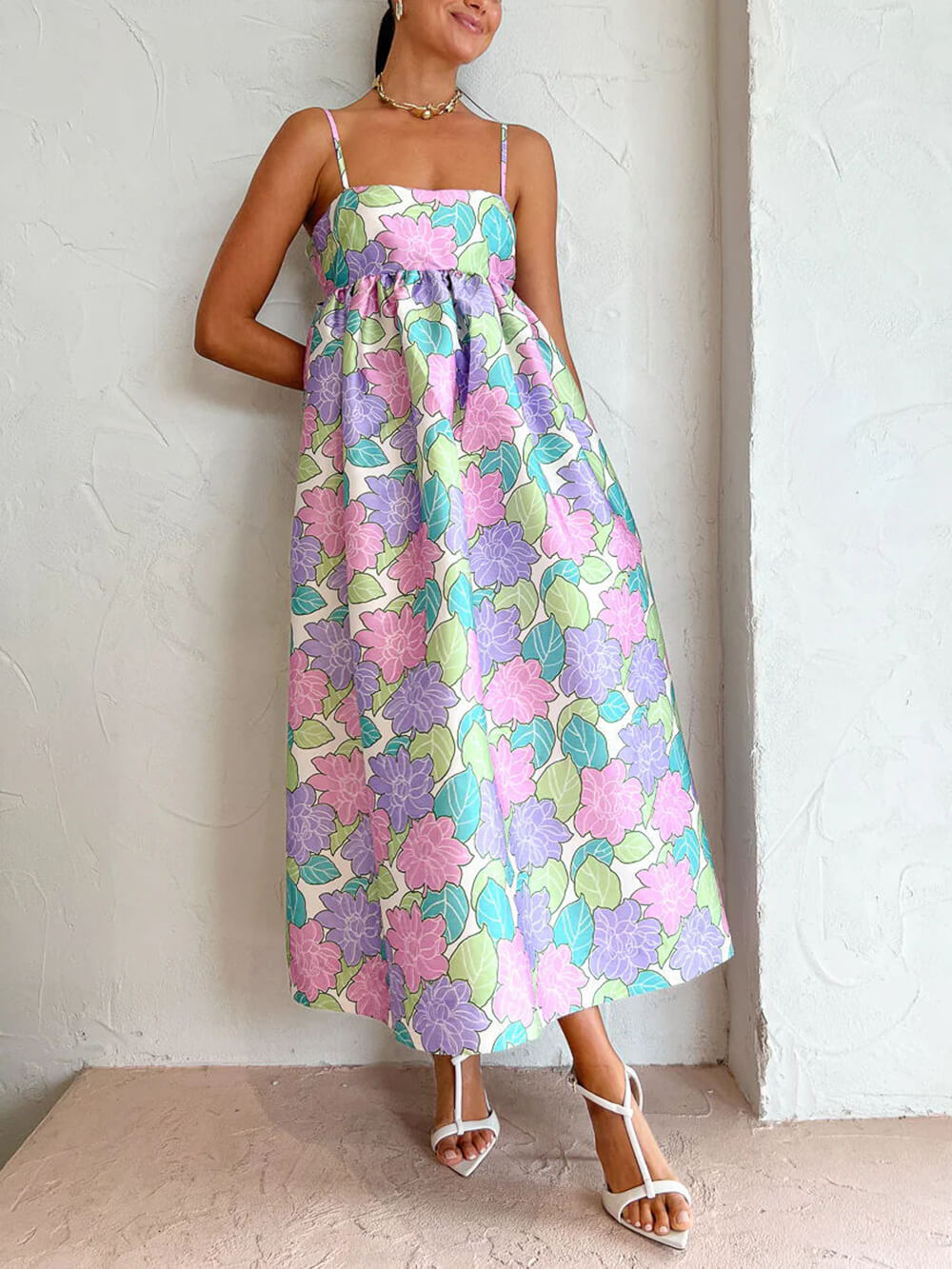 Swing Strapless Open-Back Dress