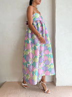 Swing Strapless Open-Back Dress
