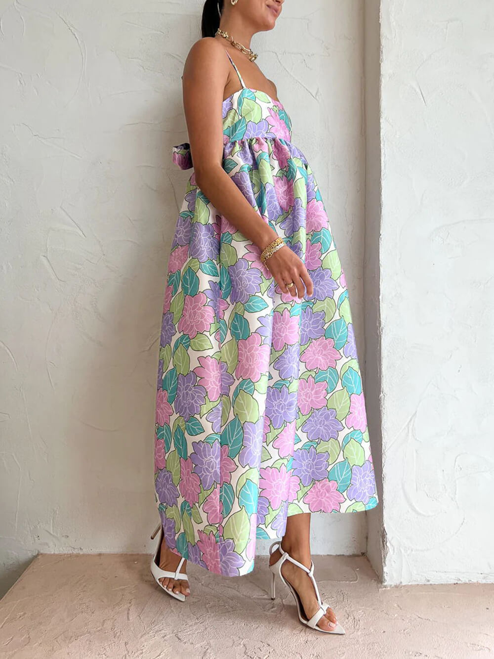Swing Strapless Open-Back Dress