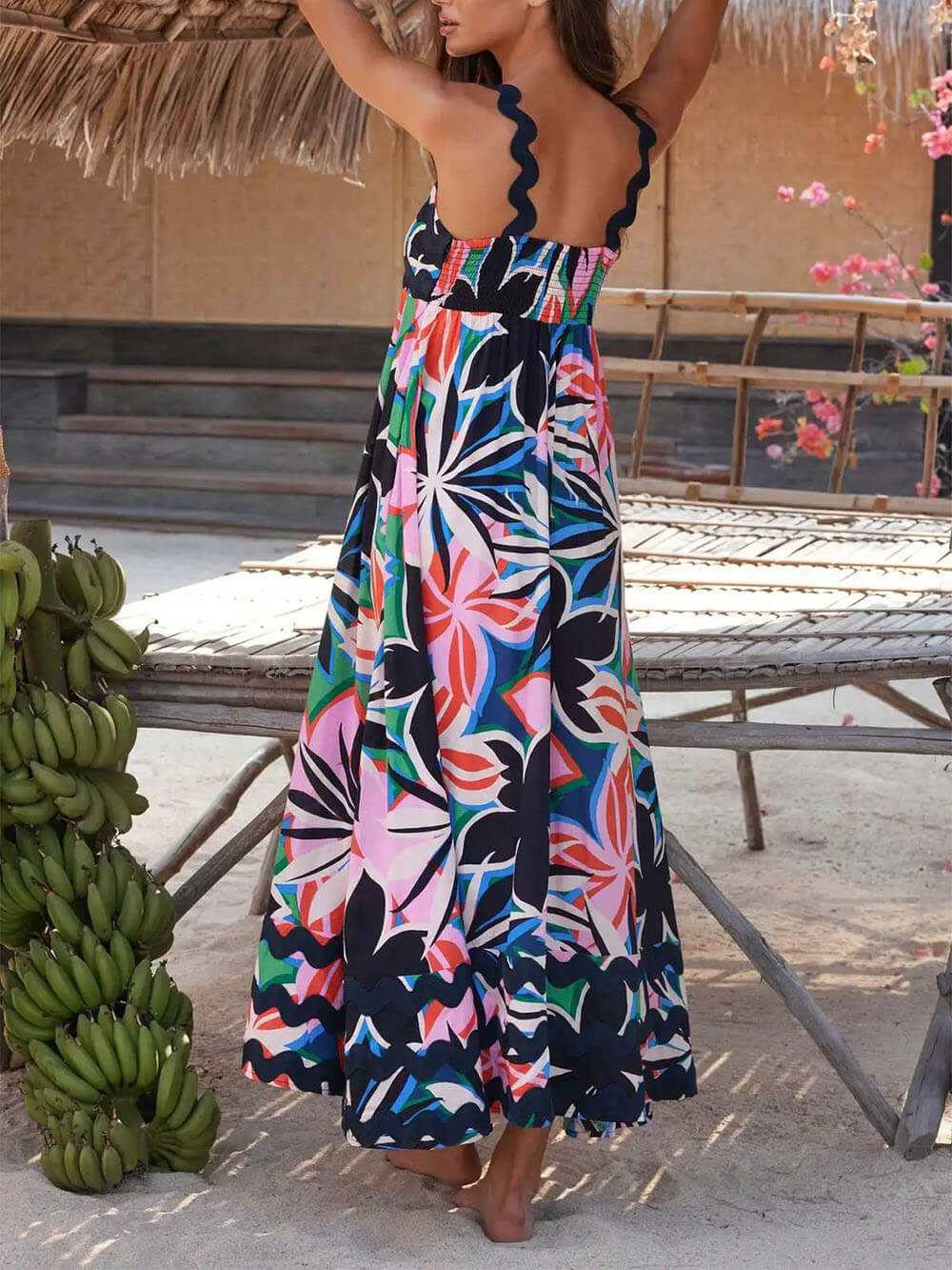 Cami Maxi Dress with Print Details