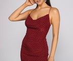 Mini Dress with Draped Neckline