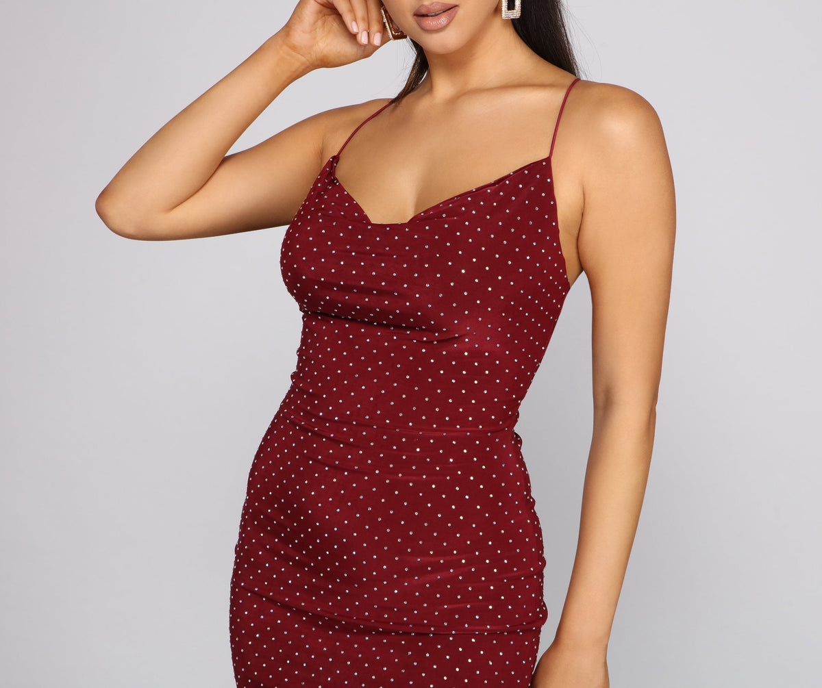 Mini Dress with Draped Neckline