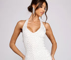 Halter Dress with Sequins