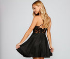 Lace Dress with Glitter Detail