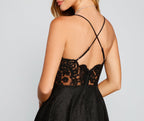 Lace Dress with Glitter Detail