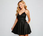 Lace Dress with Glitter Detail