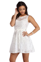Lace Dress with Sequins