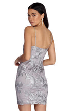 Paisley-Print Embroidered Mini Dress