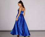 Satin High-Slit Maxi Dress
