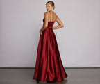 Satin High-Slit Maxi Dress