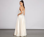 Satin High-Slit Maxi Dress