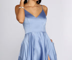 Satin High-Slit Maxi Dress