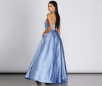 Satin High-Slit Maxi Dress