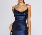 Metallic Cross-Detail Maxi Dress with Draped Details