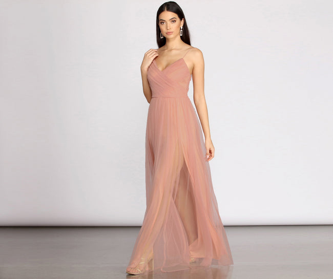 Devon Tulle A-Line Dress - Lady Occasions Main image