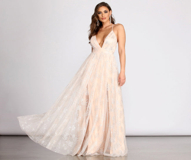 Piper Glitter A-Line Dress - Lady Occasions Main image