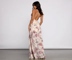 Floral A-Line Dress with Chiffon Detailing