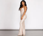 Cross-Detail Knit Plunging V-Neck Maxi Dress