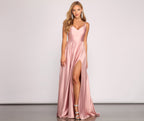 Dawn Formal Sleeveless Satin Dress - Lady Occasions