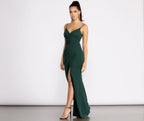 Crepe Wrap-Style Dress
