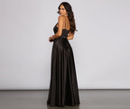Satin High-Slit Maxi Dress