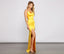 Cassie Sleeveless Satin High Slit Formal Dress - Lady Occasions