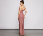 Ruched High-Slit Dress