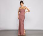 Ruched High-Slit Dress