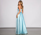 Satin High-Slit Maxi Dress