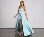 Satin High-Slit Maxi Dress
