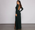 Lace-Up Long-Sleeve Dress
