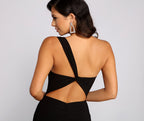 One-Shoulder Open-Back Dress