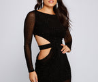 Cutout Mesh Dress with Sheer Detailing