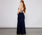 Lace-Up Dress with Mermaid Shape