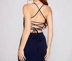 Lace-Up Dress with Mermaid Shape
