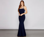 Lace-Up Dress with Mermaid Shape
