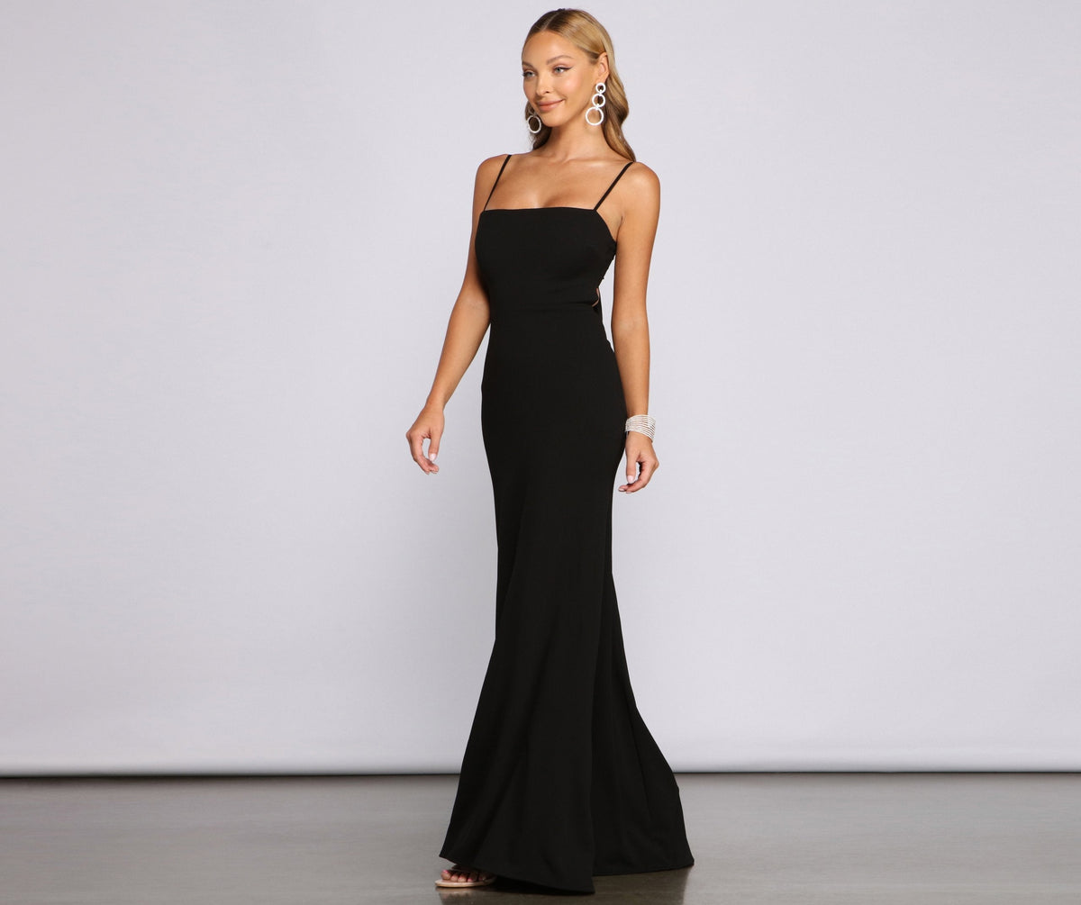 Crepe Dress with Open Back