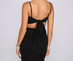 Crepe Dress with Open Back