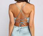 Sleeveless Satin Dress with High Slit