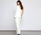 Crepe One-Shoulder Maxi Dress